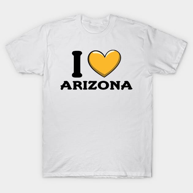 I Love Arizona State T-Shirt by BrightGift